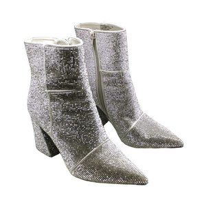 Madden Girl Cody-r Flared-Heel Rhinestone Dress Booties - Sparkle and Style